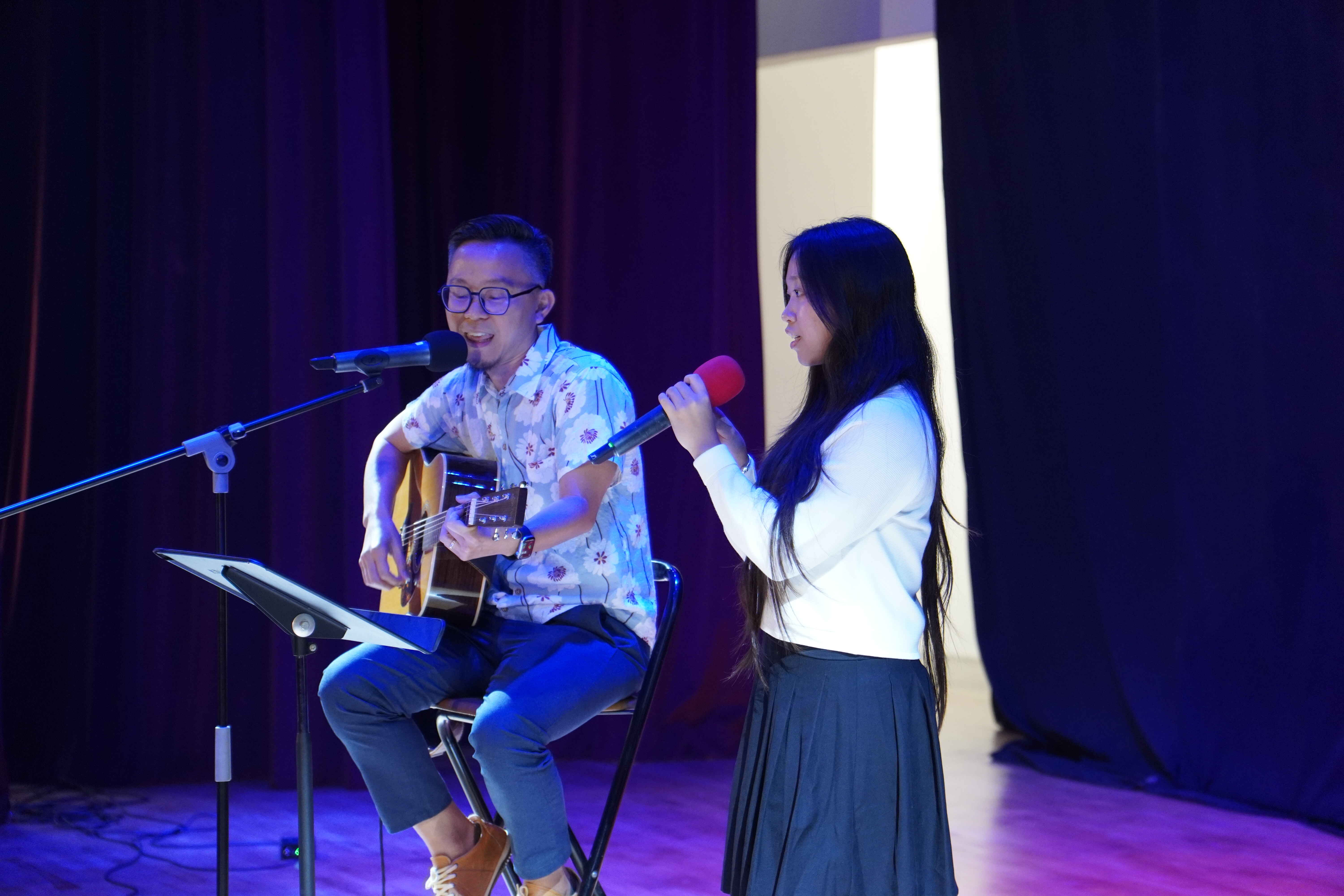 Singing with our Vice Principal